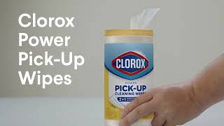 Effortless Clean: Clorox Power Pick-Up Wipes in Action