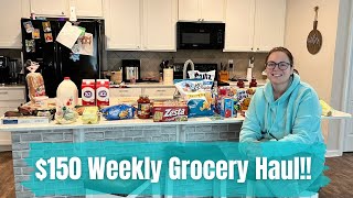 $150 Weekly Grocery Haul and Meal Plan