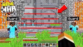 this Minecraft base is guarded and protected.. (Hide or WAR #1)