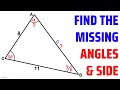 Find the Missing Angles & Side of this Scalene Triangle | Step-by-Step Tutorial