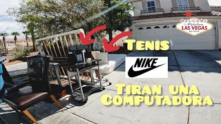 Tiraron una computadora,nike, refri y congelador lo que tiran en USA Las Vegas #396