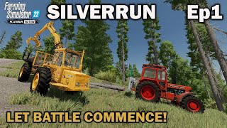 SILVERRUN FOREST | FS22 | Ep1 | LET BATTLE COMMENCE! | Farming Simulator 22 PS5 Let’s Play.