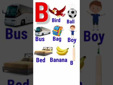 #Latter B # Alphabet B # Latter Starting B # B Words For Kids। - YouTube