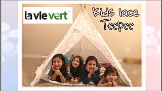Lavievert Lace Teepee Indian playhouse Tent for kids Review! Indoor and outdoor tent!