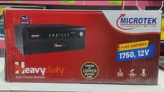 MICROTEK HEAVYDUTY 1750-12V | PURE SINEWAVE | COPPER WIRE | 2 YEARS WARRANTY | FEATURES | UNBOXING.