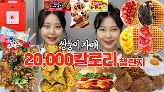 20,000Calorie Cheat Day Challenge | Twin Mukbang