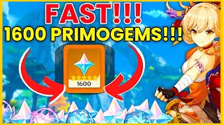 How To Earn Primogems FAST!! (1600 FAST PRIMOGEMS!!!) - Genshin Impact