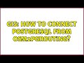 GIS: How to connect PostgreSQL from osm2pgrouting?