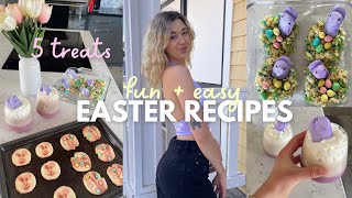 EASTER DESSERTS RECIPES !! rice krispie treats, mini egg cookies, healthy smoothie recipe + more