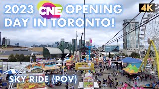 4K 2023 Sky Ride on CNE Opening Day in TORONTO (POV)