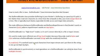 How To Read A File In Java Using BufferReader Java Interview Question And Answer