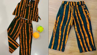 Kids trouser tutorial with pockets and elastic waist band