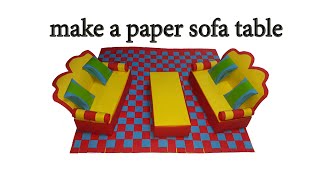 Paper Furniture - Folding paper sofa furniture // Craft - DIY