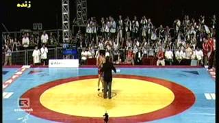 2011 World FS Wrestling Championship 66 kg Finals Mehdi Taghavi IRI v Yonemitsu JPN Farsi Commentary