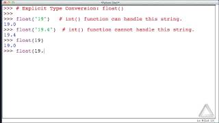 Unit 4 Video 3: Converting Data to a Float