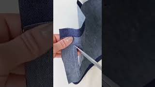 【縫製】片玉縁ポケットの縫い方.ミシン.洋裁.sewing.ソーイング #shorts