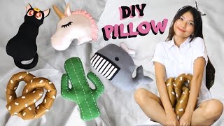 5 DIY Pillow Dolls : Unicorn, Luna Cat, Cactus, Pretzel, Whale | Inspired by Tumblr Pinterest