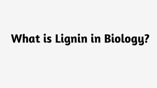 What is Lignin in Biology ?