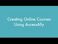 Create an Online Course Using Wordpress and AccessAlly