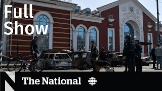 CBC News: The National | Ukraine train station, Veteran Affairs mistake, Omicron XE