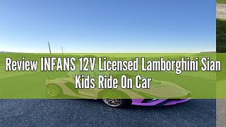 Review INFANS 12V Licensed Lamborghini Sian Kids Ride On Car with Parent Remote Control, Spring Susp