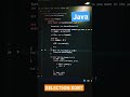 Java Selection sort problem Data structure and algorithms
