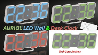 AURIOL LED Wall \u0026 Desk Clock REVIEW