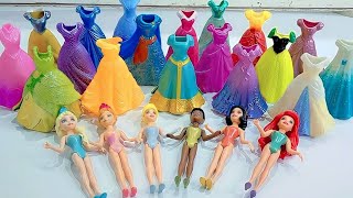 ASMR | Unboxing Mattel Disney Princess Spin \u0026 Reveal Surprise Dolls! Satisfying video | Review Toys