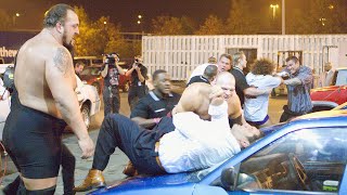Raw and SmackDown parking lot brawl: Raw, November 21, 2005