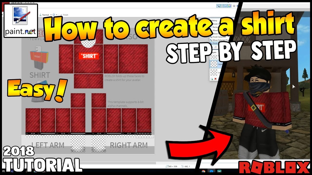 How To MAKE Your Own SHIRT! 2018 [Easy & Fast Tutorial] Roblox - YouTube