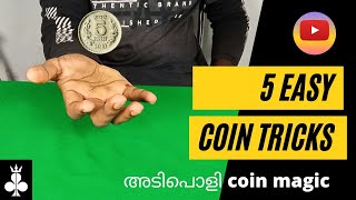 5 Easy and simple coin tricks in Malayalam