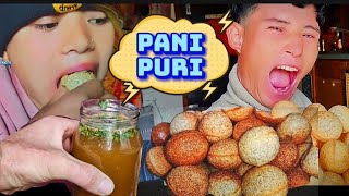 Panipuri khadai aaja hami पानि पुरि यसरि खादै गोरे भाइ र बहिनि ल हेर्नुहोस