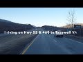 VIRGINIA BACKROADS - Driving Hwy 52 & 460 to Taxewell VA - Mountain views - ASMR