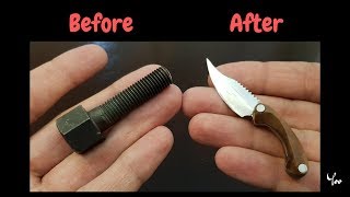 I Turn A Bolt  Into A Special Little Hunting Knife