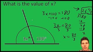 Standardized Test Question Solving A Linear Pair Of Angles