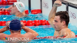 American Bobby Finke sets 1500m WORLD RECORD in wire-to-wire finale at Paris Olympics | NBC Sports