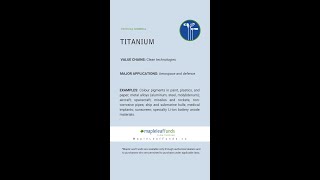 Titanium is widely used in aerospace, defense, medical devices, technology and sports equipment.