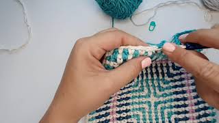Crochet Moss / Linen stitch decrease (Reversible)
