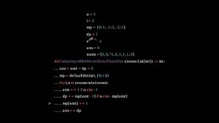 [Animation] Count Subarrays With More Ones Than Zeros | Python3