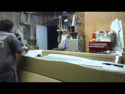 unboxing a yellow aircraft F-18 turbine jet unboxing a yellow aircraft F-18 turbine jet