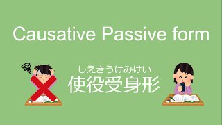 Japanese Grammar Causative Passive form　使役受身形（しえきうけみけい）