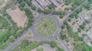 Chandigarh - Le Corbusier's architectural wonder, 16 Stadium Chowk as seen from ahigh, aerially