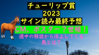 チューリップ賞2023サイン読み最終予想CM、ポスター？世相！週中の解読から浮上してくる馬とは？