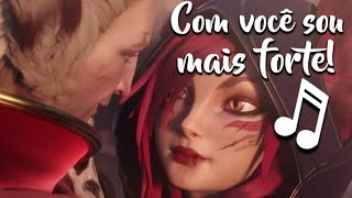 COM VOCÊ SOU MAIS FORTE ♪ | Xayah e Rakan | Paródia de Something Just Like This - Chainsmokers