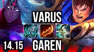 VARUS vs GAREN (TOP) | Quadra, Legendary, 13/4/8 | TR Grandmaster | 14.15