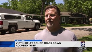 Victim helps police track down accused thief