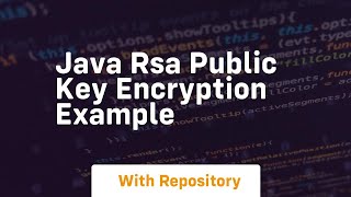 java rsa public key encryption example
