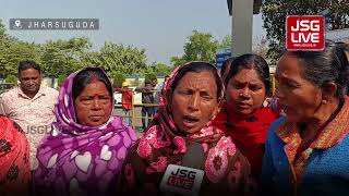 Local Villagers of Bhurkhamunda have staged a dharna infront of Vedanta Gate demanding Displacement