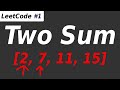 Two Sum - LeetCode 1 - Python Solution Code Answer and Explanation
