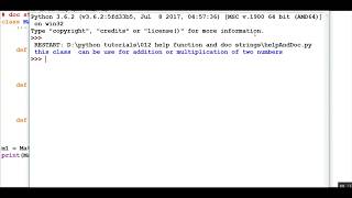 Python tutorial in Hindi 67 : doc string and help function